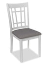 Dena Dining Chair with Linen-Look Fabric - Dove Grey