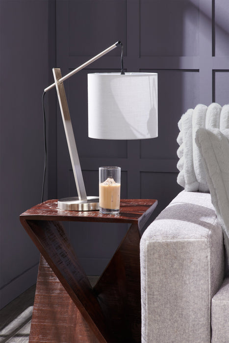 Dexter 24\" Modern Brushed Steel Table Lamp 