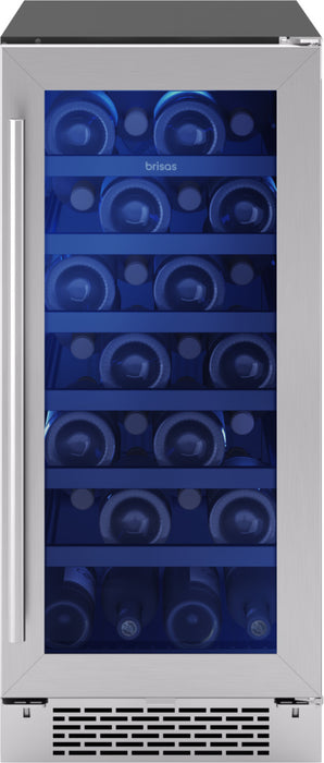 Brisas by Zephyr 15\" Wine Cooler - Stainless Steel - BWN15C01AG 