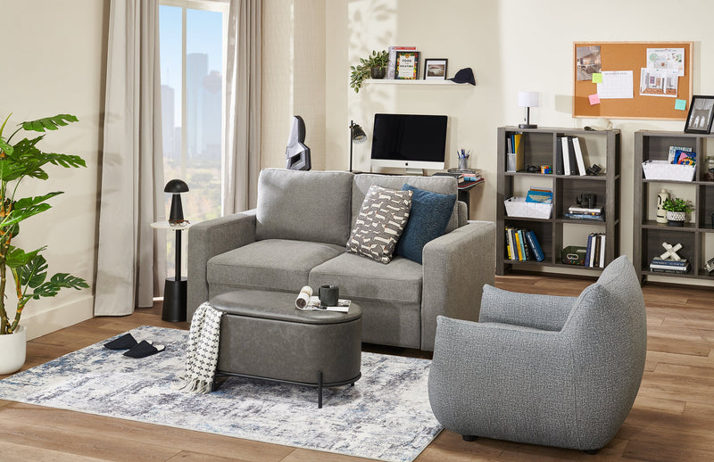 Nevan 14\" Accent Table with White Sintered Stone Top - Black