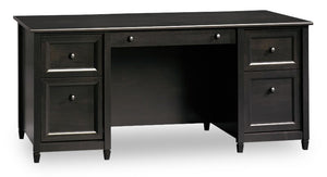 Edge Water 65.12” Executive Desk with 4 Drawers - Black