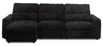 Scott Living Elevate Modular 3-Piece Left-Facing Chenille Fabric Power Reclining Sectional – Ebony | Sofa sectionnel modulaire à inclinaison électrique de gauche Elevate de Scott Living 3 pièces en tissu de chenille - Ebony