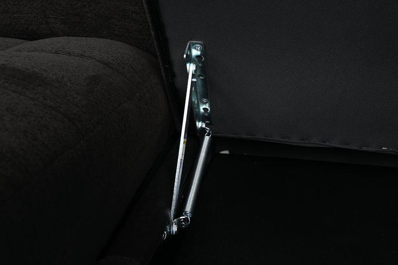 Scott Living Elevate Modular 7-Piece Right-Facing Chenille Fabric Power Reclining and Sliding Sectional - Ebony