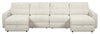 Scott Living Elevate Modular 4-Piece Chenille Fabric Power Sliding Sectional with Two Storage Chaises - Beige