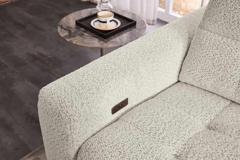 Scott Living Elevate Modular 7-Piece Right-Facing Chenille Fabric Power Reclining and Sliding Sectional - Beige
