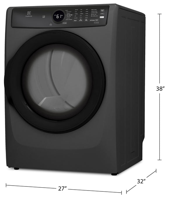 Electrolux 8 Cu. Ft. Gas Dryer with Steam – Titanium – Stackable - ELFG7437AT
