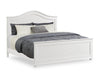 Ella Panel Bed with Headboard & Frame, Chevron Pattern, White - King Size