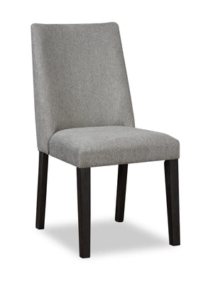 Emery Dining Chair with Polyester Fabric - Charcoal