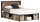 ["Everley Platform Bed Set with Panel Headboard, Built-in Storage & Baskets, Two-Tone - Full Size"]