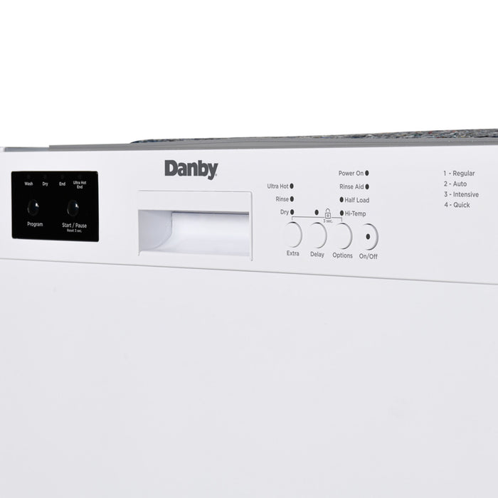 Danby 24″ Built-in Dishwasher - White - DDW2400EW