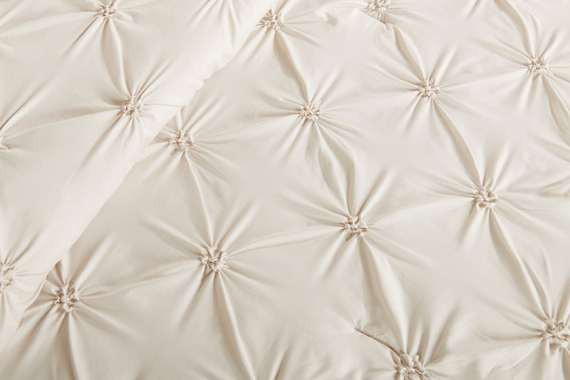 Gardenia Wynd 3-Piece Full/Queen Comforter Set - Oatmeal