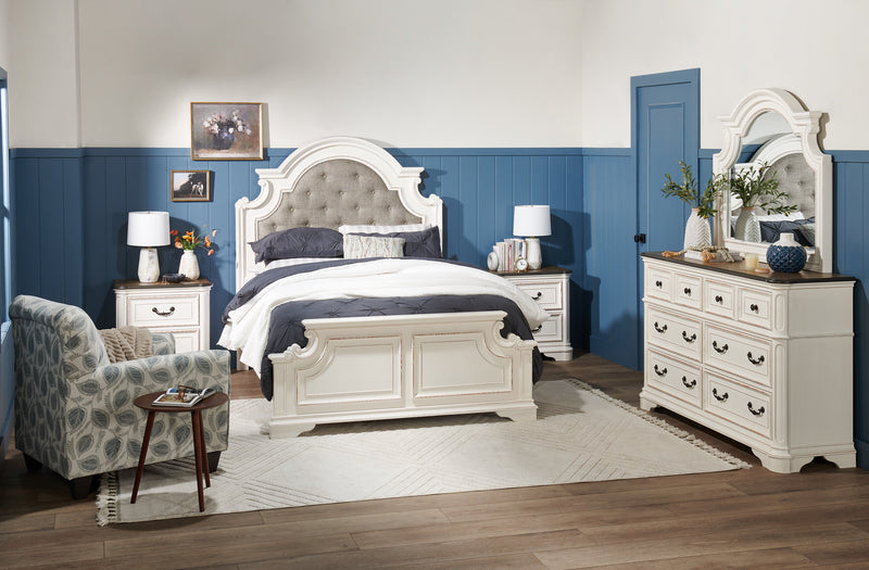 Grace Bedroom Dresser Mirror - Antique White