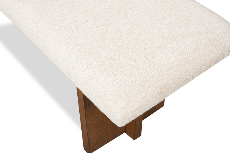 Scott Living Henri Dining Bench with Polyester Fabric, Wood, 68\"W - Brown