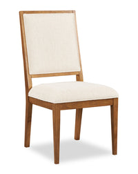 Scott Living Henri Dining Chair with Polyester Fabric, Wood - Brown & Cream
