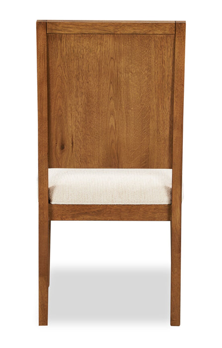 Scott Living Henri Dining Chair with Polyester Fabric, Wood - Brown & Cream