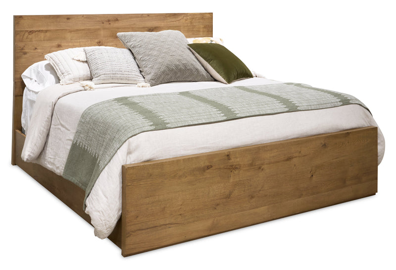 Scott Living Henri 5pc Bedroom Set with Bed, Dresser & Mirror, Wood, Brown - King Size
