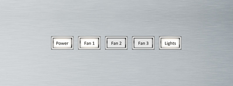 Brisas by Zephyr  36\" Curved Glass Range Hood - Stainless Steel - BML-E36CG