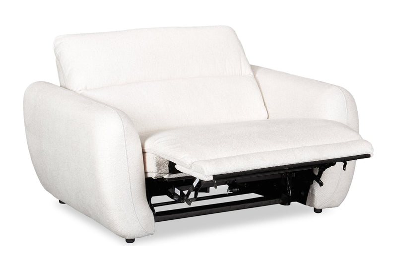 Cindy Crawford Home Kailyn 54\" Fabric Power Reclining Chair with Power Headrest - Beige 