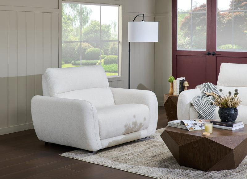 Cindy Crawford Home Kailyn 54\" Fabric Power Reclining Chair with Power Headrest - Beige 