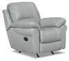 Kobe Genuine Leather Recliner - Blue 