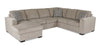 Legend 3-Piece Left-Facing Chenille Sleeper Sectional Sofa - Platinum