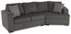 Legend 2-Piece Right-Facing Chenille Cuddler Sectional - Pewter