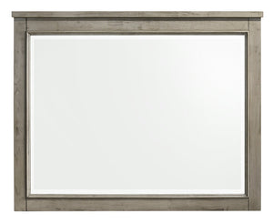 Levi Bedroom Dresser Mirror, Wood - Drift Grey