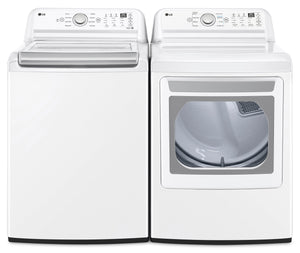 LG 5.8 Cu. Ft. Top-Load Washer and 7.3 Cu. Ft. Electric Dryer - White 