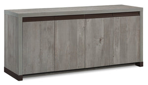 Manhattan Gate Commercial Grade 4 Door Credenza - Mystic Oak