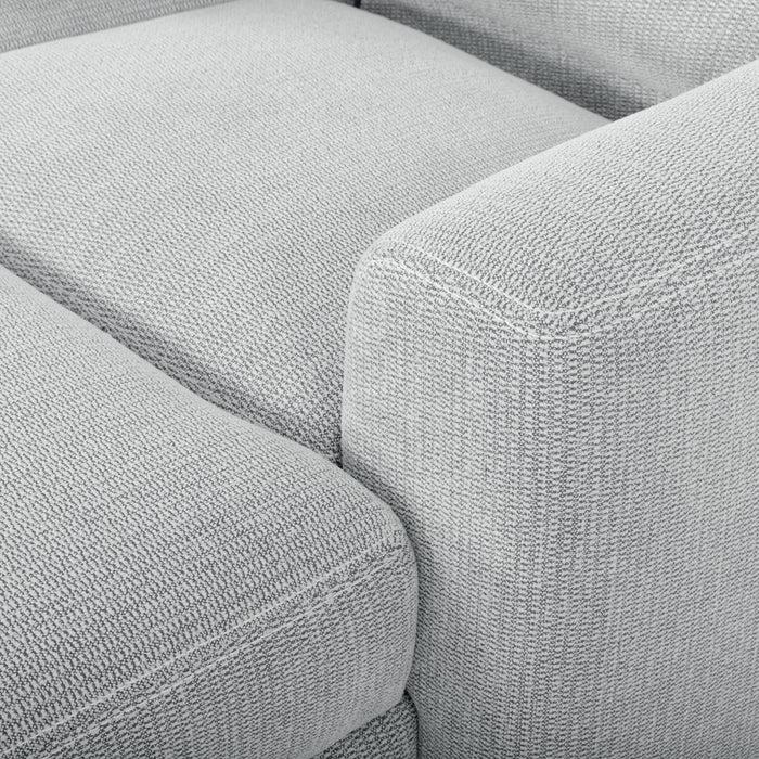 Meadow 2-Piece Right-Facing Chenille Fabric Power Reclining Sectional with Storage Chaise - River Grey
