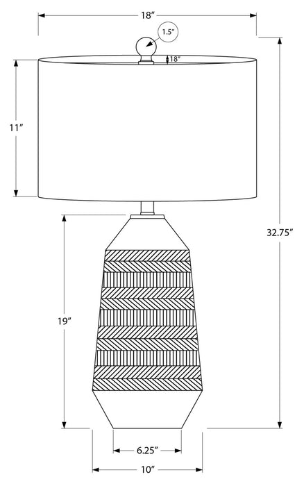 33\" Cream Ceramic Table Lamp