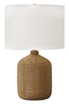 23\" Brown Rattan Table Lamp