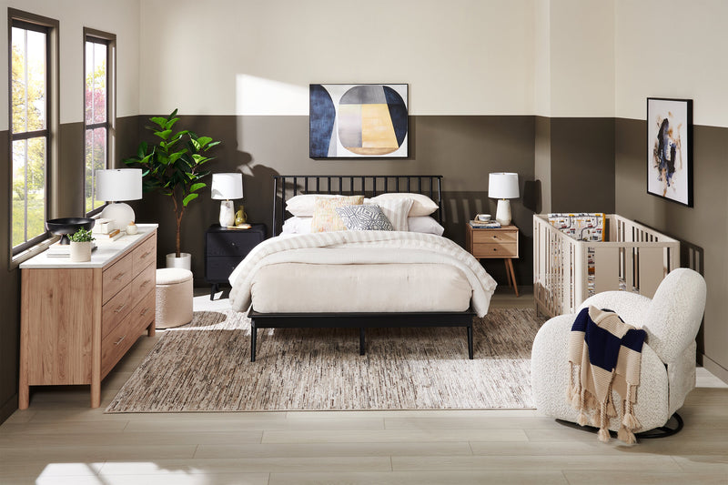 Mori Bedside 2-Drawer Nightstand, 18\"W x 25.75\"H - Natural