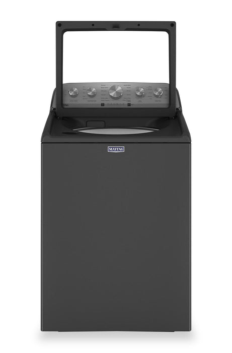 Maytag 5.5 Cu. Ft. Top-Load Washer with Power™ Impeller and 7 Cu. Ft. Gas Dryer with Steam - Volcano Black