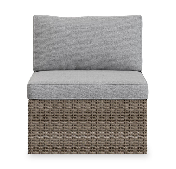 Naples 10-Piece Outdoor Patio Set with 3 Corner Chairs, 2 Armless Chairs, Chair, Large Ottoman, 2 Small Ottomans & Dining Height Table - Hand-Woven Resin Wicker, UV & Weather Resistant - Natural/Grey