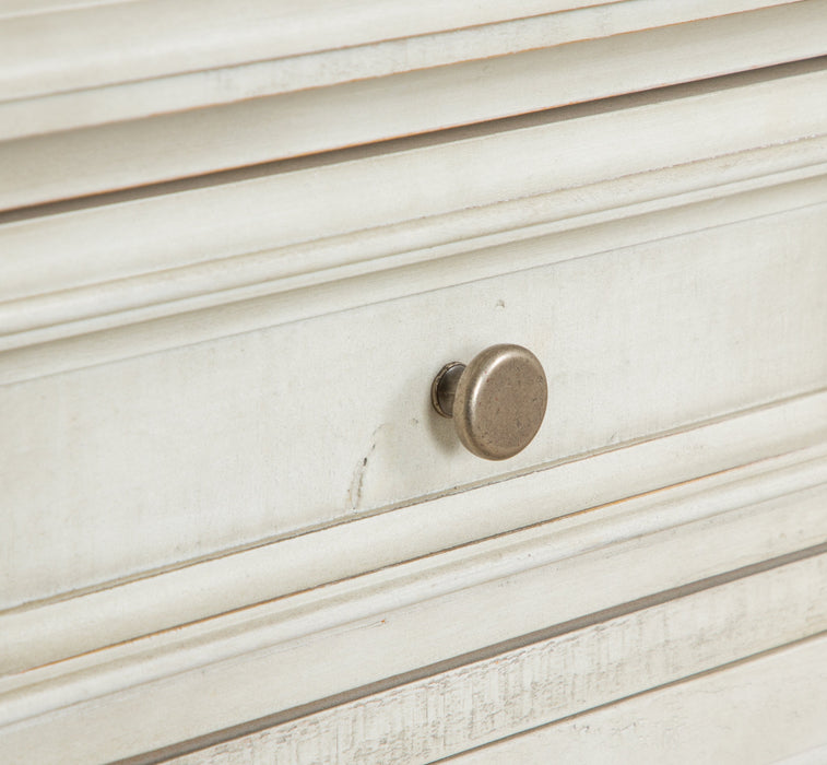 Newman  18\" Traditional Chairside Table with Storage - Alabaster White Pine