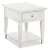 Newman  20\" Traditional End Table with Storage and Shelf - Alabaster White Pine