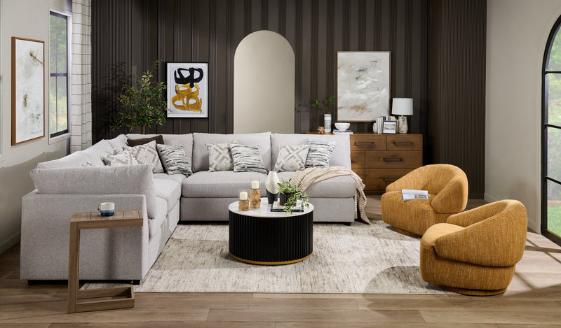 Villa Swivel Accent Chair - Mustard