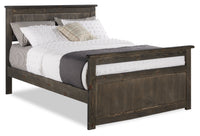 Piper Panel Bed for Kids, Solid Pine, Driftwood Grey - Full Size 