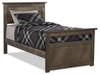 Piper Panel Bed for Kids, Solid Pine, Driftwood Grey - Twin Size