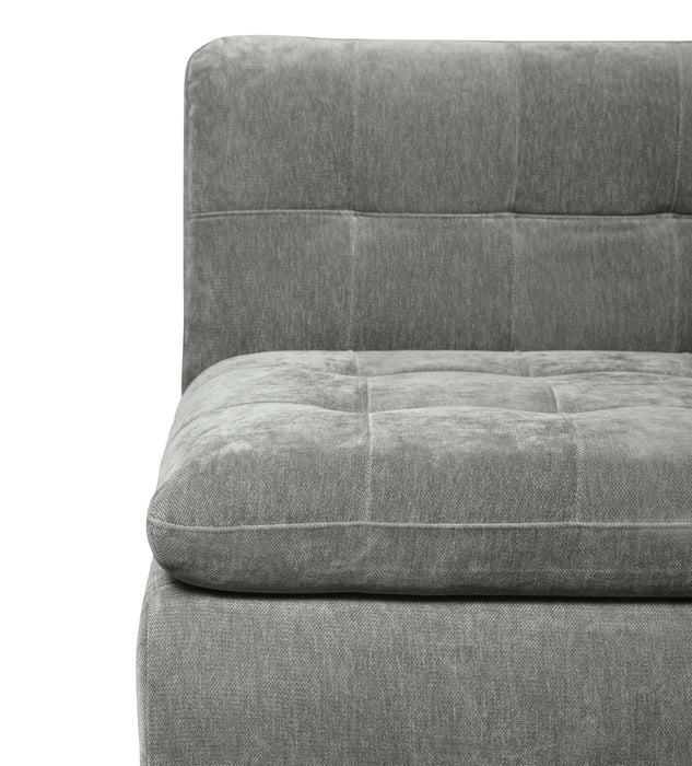 Scott Living Plaza Modular 3-Piece Fabric Sectional with Storage Console and Dual Cupholders - Grey
