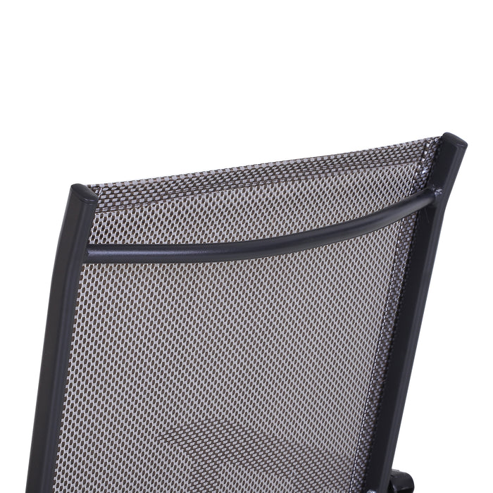 Outsunny 2-piece Folding Dining Chair Set For Relaxing On Patio, Grey