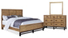 Scott Living Reno 5pc Bedroom Set with Bed, Dresser & Mirror, Wooden, Natural Brown - King Size