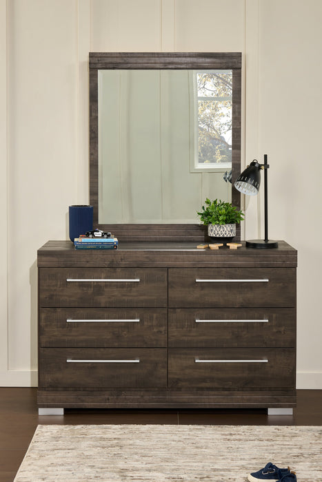 Riley Bedroom Dresser Mirror, Made in Canada - Grey