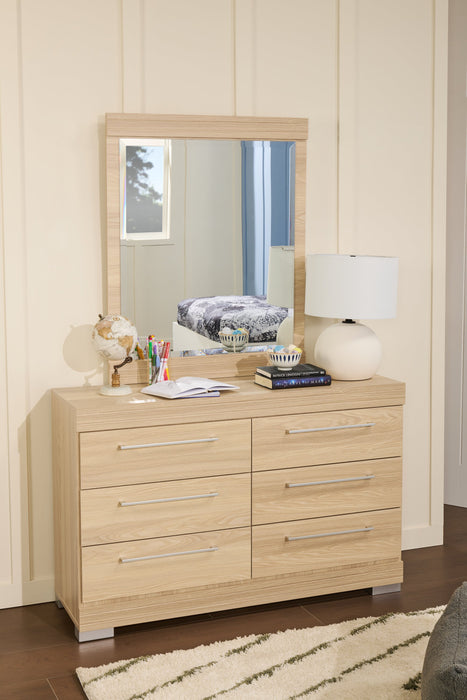 Riley Bedroom Dresser Mirror, Made in Canada - Natural