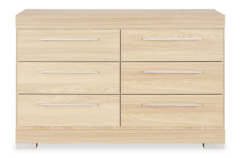 Riley Bedroom 6-Drawer Dresser, 49\"W x 31\"H, Made in Canada - Natural