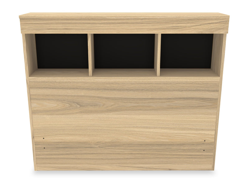 Riley Mates Bed 6pc Set with Bookcase Headboard, Dresser, Mirror & Nightstand, Natural - Twin Size