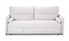 Shadow 82.5\" Linen-Look Fabric Sleeper Sofa with Storage and Two Armrest Pillows - Grey