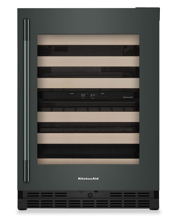 Kitchenaid® 24\" Undercounter Wine Cellar with Full-Extension Wood-Front Racks - Juniper - KUWR524SJP