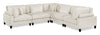 Lounge 5-Piece Chenille Modular Sectional – Beige 